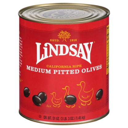 Lindsay Ripe Medium Black Pitted Domestic Olives Canned, 6 x 51 oz Case - DOT product image 6