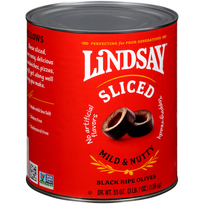 Lindsay Black Ripe Sliced Olives Canned, 6 x 55 oz Case - DOT product image 8