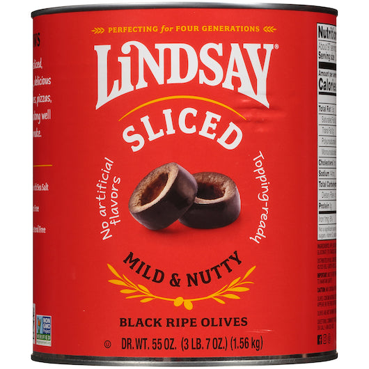 Lindsay Black Ripe Sliced Olives Canned, 6 x 55 oz Case - DOT product image 6