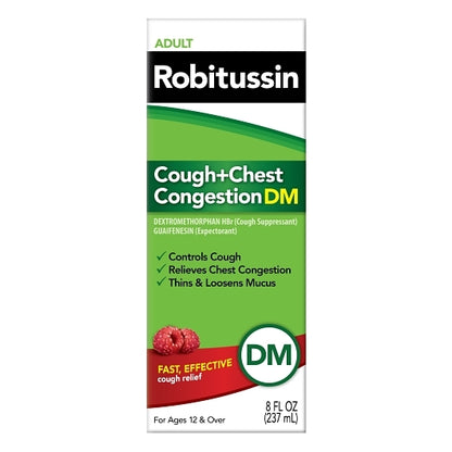 Robitussin Cough & Chest Congestion Dm, 8 x 3 x 4 oz Case - Health & Personal Care