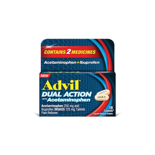 Advil Dual Action With Acetaminophen, 12 x 6 x 18 each Case - DOT product image 2