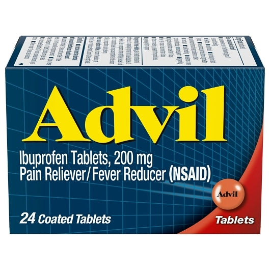 Advil Ibuprofen Pain Reliever & Fever Reducer Tablets, 12 x 6 x 24 ct Case - Health & Personal Care
