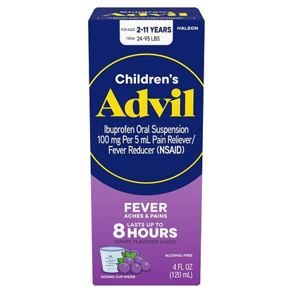 Advil Children's Suspension Liquid Grape, 12 x 3 x 4 oz Case - Front/center packaged product image