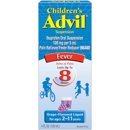 Advil Children's Suspension Liquid Grape, 12 x 3 x 4 oz Case - Health & Personal Care