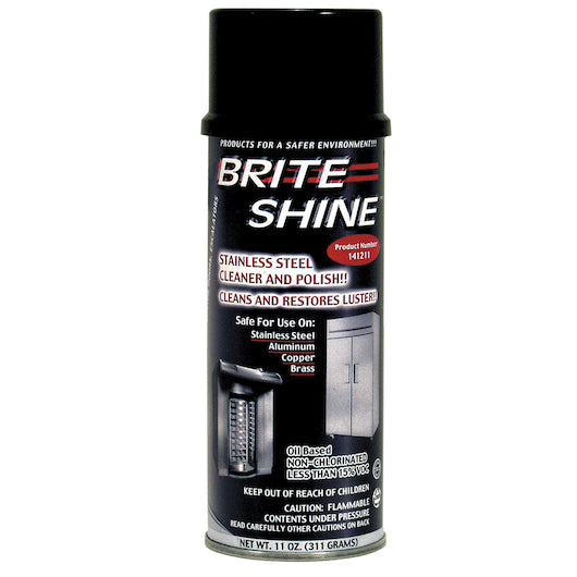 Brite Shine Stainless Steel Cleaner & Polish, oil based, vanilla scent, 12 x 11 oz Case - Pantry Ingredients