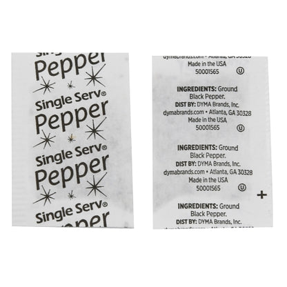 Single Serv Flat Pepper Packets, 3000 x 0.1 GR Case - Spices Seasonings