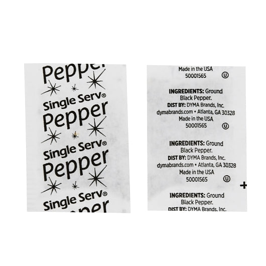 Single Serv Pepper Flat Packets Poly Bag, 6000 x 0.1 GR Case - DOT product image 2