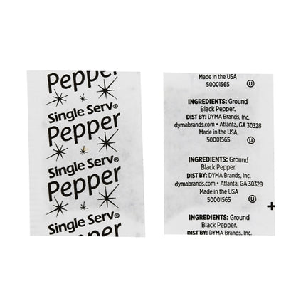 Single Serv Pepper Flat Packets Poly Bag, 6000 x 0.1 GR Case - DOT product image 2