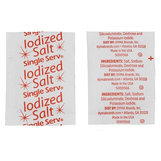 Single Serv Flat Salt Packets Poly Bag, 3000 x 0.6 GR Case - Spices Seasonings