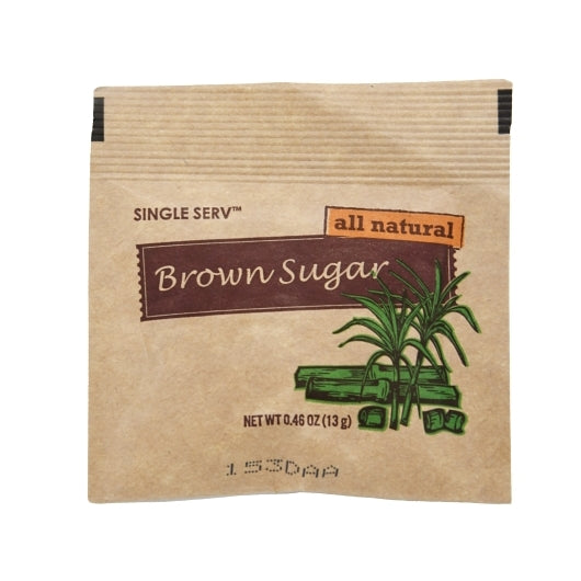 Single Serv Brown Sugar Packets, 96 x 13 GR Case - Bakery & Desserts