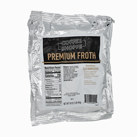 Coffee Shoppe Premium Froth 12 Count, 12 x 1 lb Case - Coffee & Tea