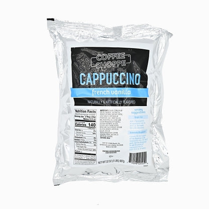 Coffee Shoppe French Vanilla Cappuccino, 6 x 2 lb Case - Coffee & Tea