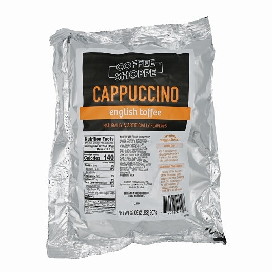 Coffee Shoppe Cappuccino English Toffee, 6 x 2 lb Case - Coffee & Tea
