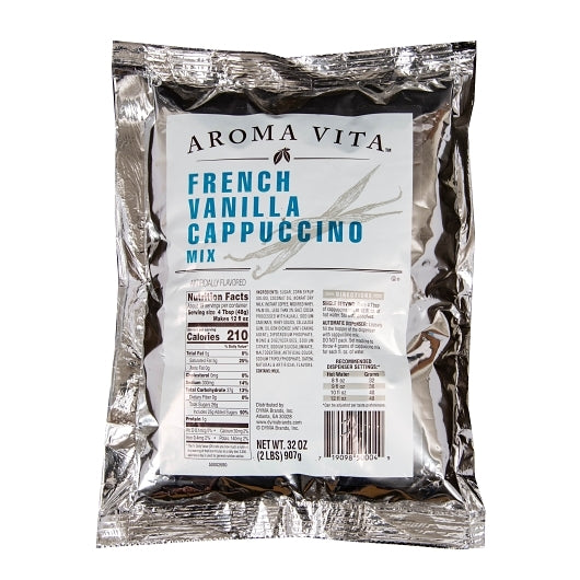 Aroma Vita French Vanilla Cappuccino 6 Count, 6 x 2 lb Case - Beverages