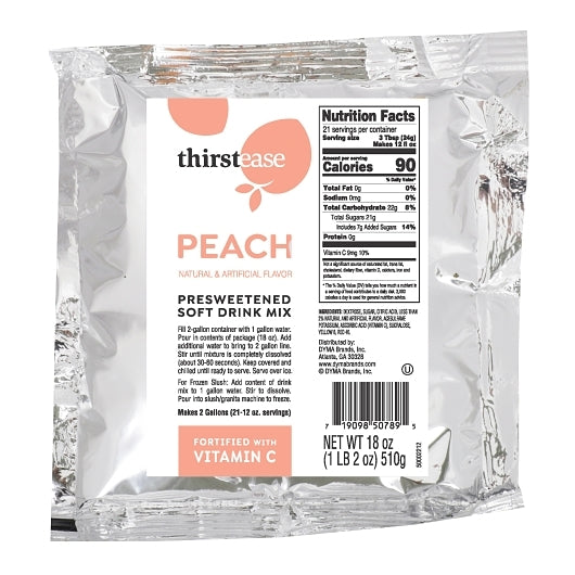 Thirst Ease Drink Mix Peach, 12 x 18 oz Case - Beverages