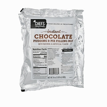 Chefs Companion Chocolate Flavored Instant Pudding Mix & Pie Filling, 12 x 24 oz Case - Bakery & Desserts