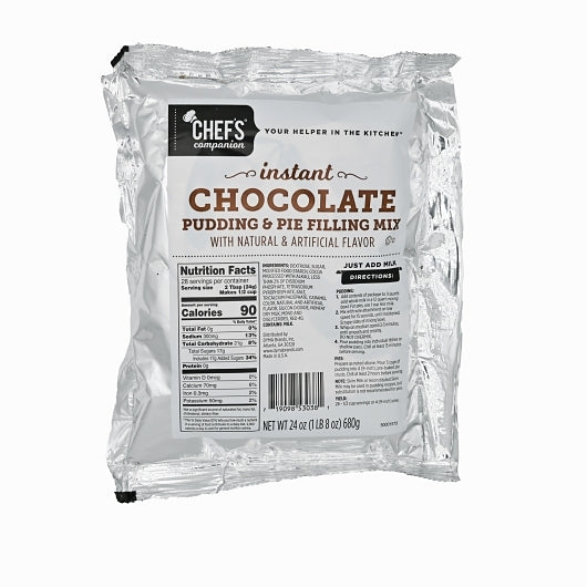 Chefs Companion Chocolate Flavored Instant Pudding Mix & Pie Filling, 12 x 24 oz Case - Bakery & Desserts