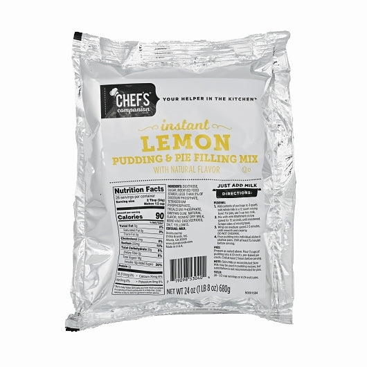 Chefs Companion Lemon Flavored Instant Pudding Mix & Pie Filling, 12 x 24 oz Case - Bakery & Desserts