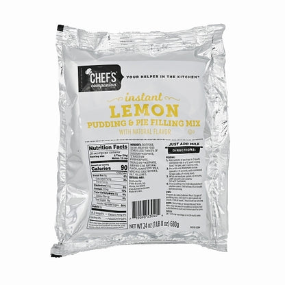 Chefs Companion Lemon Flavored Instant Pudding Mix & Pie Filling, 12 x 24 oz Case - DOT product image 2