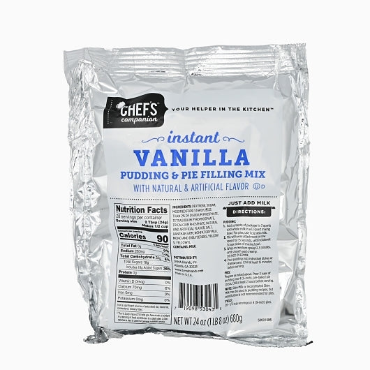 Chefs Companion Vanilla Flavored Instant Pudding Mix & Pie Filling, 12 x 24 oz Case - DOT product image 2