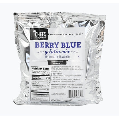 Chefs Companion Berry Blue Flavored Gelatin Mix, 12 x 24 oz Case - DOT product image 2