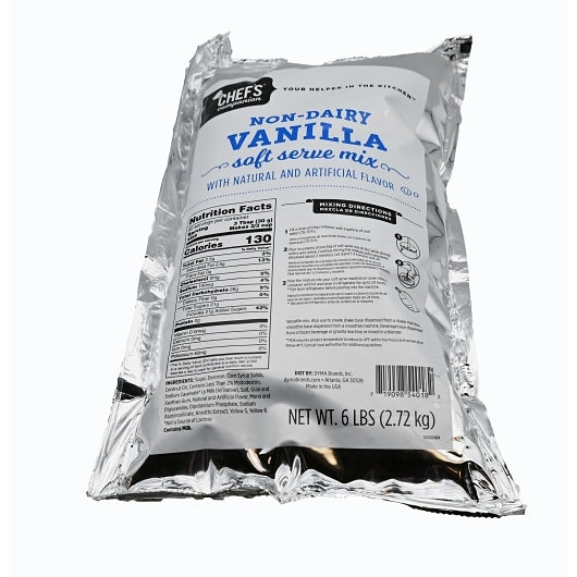 Chefs Companion Non-Dairy Vanilla Soft Serve Mix, 6 x 6 lb Case - Bakery & Desserts