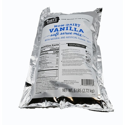 Chefs Companion Non-Dairy Vanilla Soft Serve Mix, 6 x 6 lb Case - Bakery & Desserts