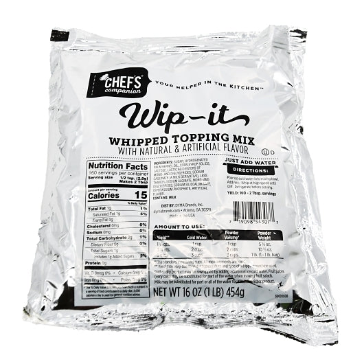 Chefs Companion Whipped Topping Mix, 12 x 1 lb Case - Bakery & Desserts