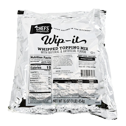 Chefs Companion Wip-It Whipped Topping Mix, 12 x 1 lb Case - Bakery & Desserts