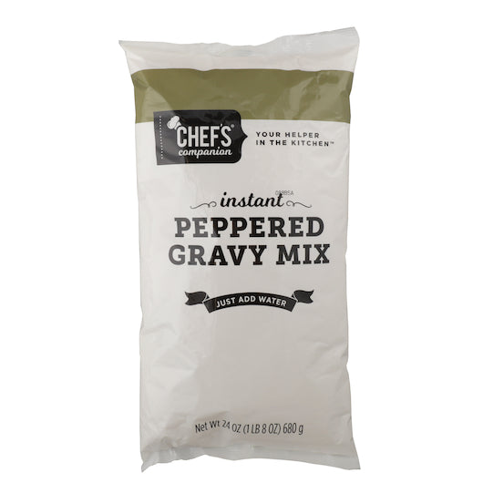 Chefs Companion Pepper Gravy Mix, 8 x 24 oz Case - Condiments & Sauces