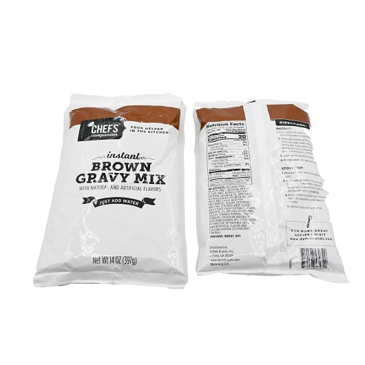 Chefs Companion Brown Gravy Mix, 8 x 14 oz Case - Condiments & Sauces