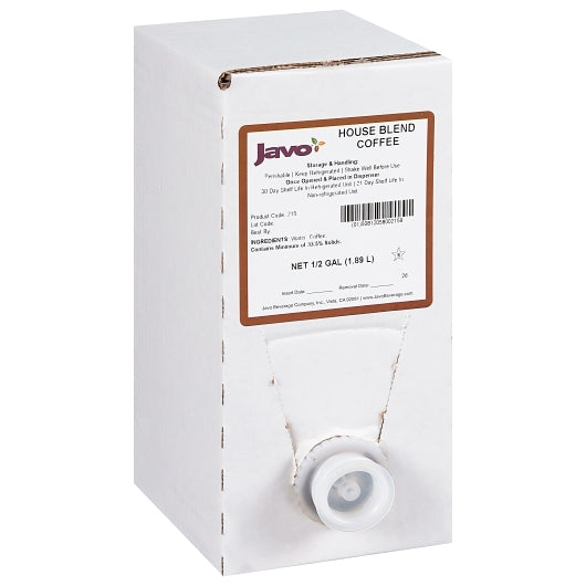 Javo Beverage 40X HOUSE BLEND COFFEE BAG IN BOX, 2 x 0.5 GA Case - DOT product image 3
