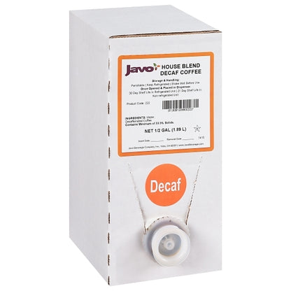 Javo Beverage 40X HOUSE BLEND DECAF COFFEE BAG IN BOX, 2 x 0.5 GA Case - DOT product image 3