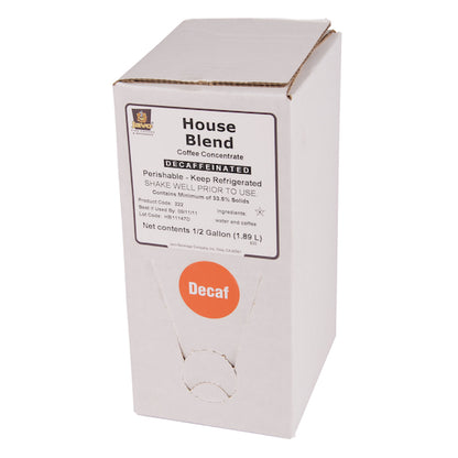 Javo 40x House Blend Decaf Coffee Bag in Box, 2 x 0.5 GA Case - Beverages