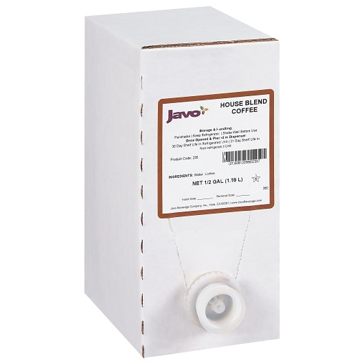 Javo Beverage HOUSE BLEND BAG IN BOX, 2 x 0.5 GA Case - DOT product image 2