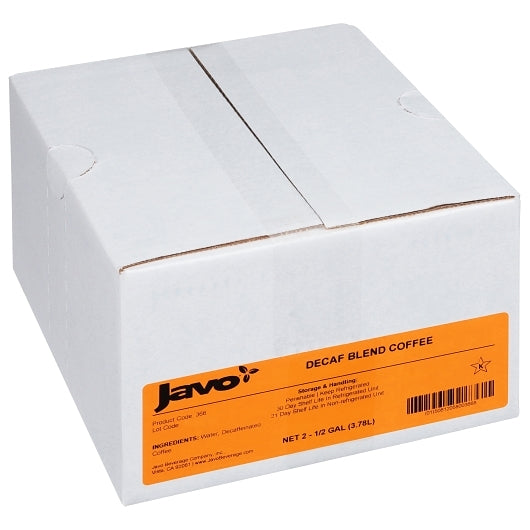 Javo Beverage 32X HOUSE BLEND DECAF COFFEE BAG IN BOX, 2 x 0.5 GA Case - DOT product image 6
