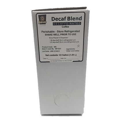 Javo Beverage 32X HOUSE BLEND DECAF COFFEE BAG IN BOX, 2 x 0.5 GA Case - DOT product image 2