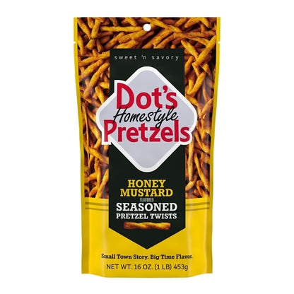 Dot's Homestyle Pretzels Honey Mustard Pretzel Twists Case, 10 x 16 oz Case - Condiments & Sauces - image 2