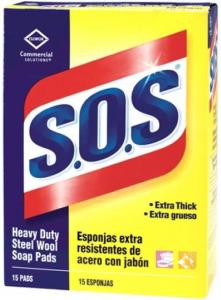 S.O.S. Steel Wool Soap Pads Commercial Solutions 15Count (PACK OF 12)