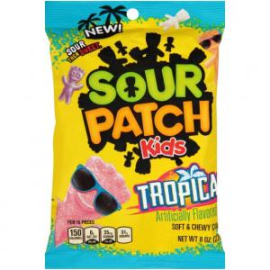 Mondelez Sour Patch Kids Sweet and Sour Gummy Candy Tropical (8 Oz, 12 Per Pack)