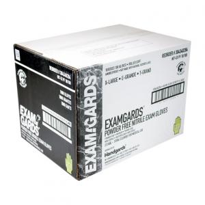 ExamGards Black Extra Large Nitrile Disposable Gloves - 1000/Cs.