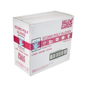 Handgards Value Line Large Poly EMB Glove - 500 per pack - 4 packs per case.