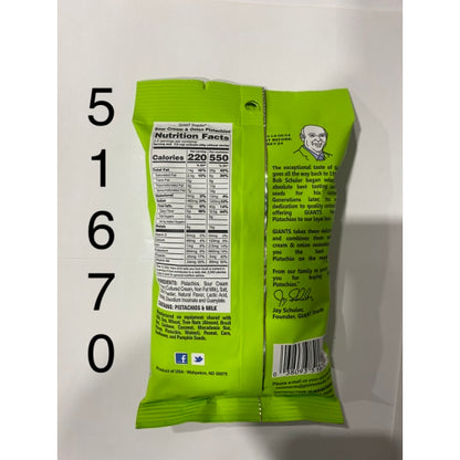 Giant Snack Sour Cream Onion Pistachios, 8 x 4.5 oz Case - DOT product image 4