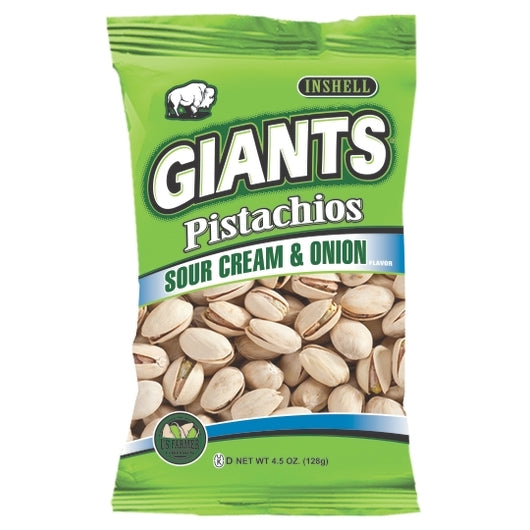 Giant Snack Sour Cream Onion Pistachios, 8 x 4.5 oz Case - DOT product image 3