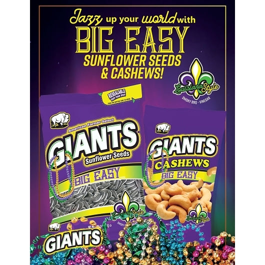 Giant Snack Inc Giants Cashews Big Easy Louisiana Style, 8 x 4 oz Case - Nuts & Seeds