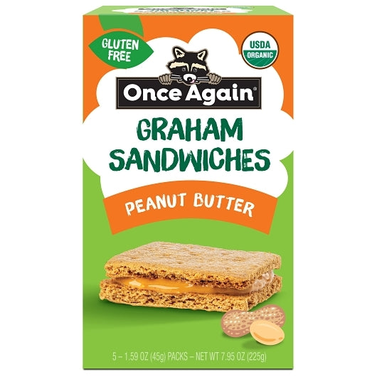Once Again Peanut Butter Graham Cracker Sandwich, 6 x 7.95 oz Case - Crackers & Grahams - image 2