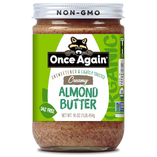 Once Again Nut Butter Organic Almond Butter Lightly Toasted, 6 x 16 oz Case - Nuts & Seeds
