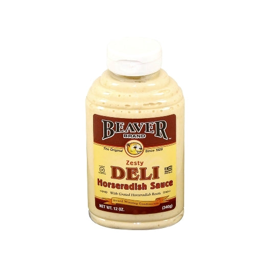 Beaver Deli Horseradish Bottle, 6 x 12 oz Case - Condiments & Sauces