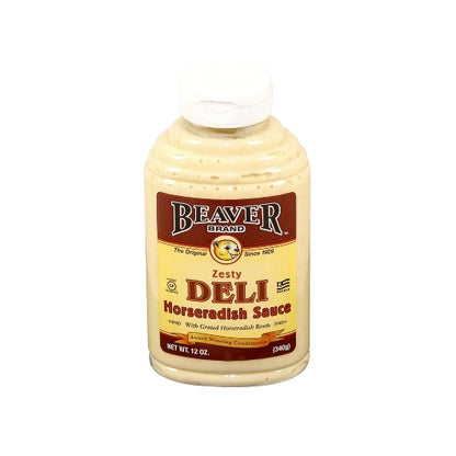 Beaver Deli Horseradish Bottle, 6 x 12 oz Case - Condiments & Sauces