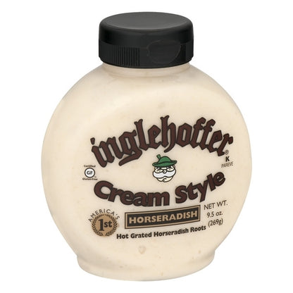 Inglehoffer Cream Style Horseradish Bottle, 6 x 9.5 oz Case - Condiments & Sauces